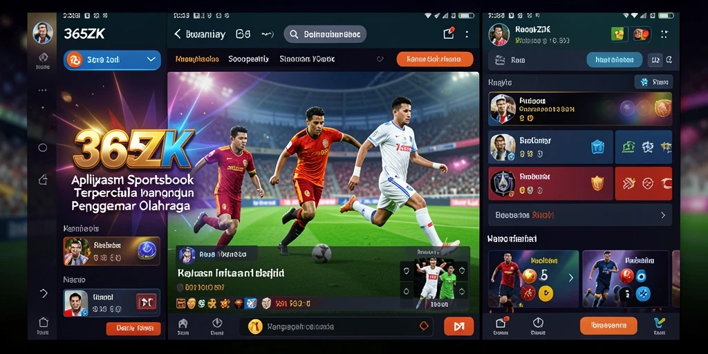 Screenshot utama 365ZK menampilkan antarmuka taruhan olahraga yang menarik.