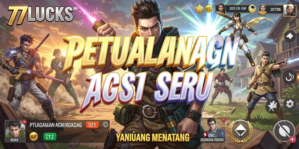 Tampilan gameplay aksi yang mendebarkan di 77LUCKS.