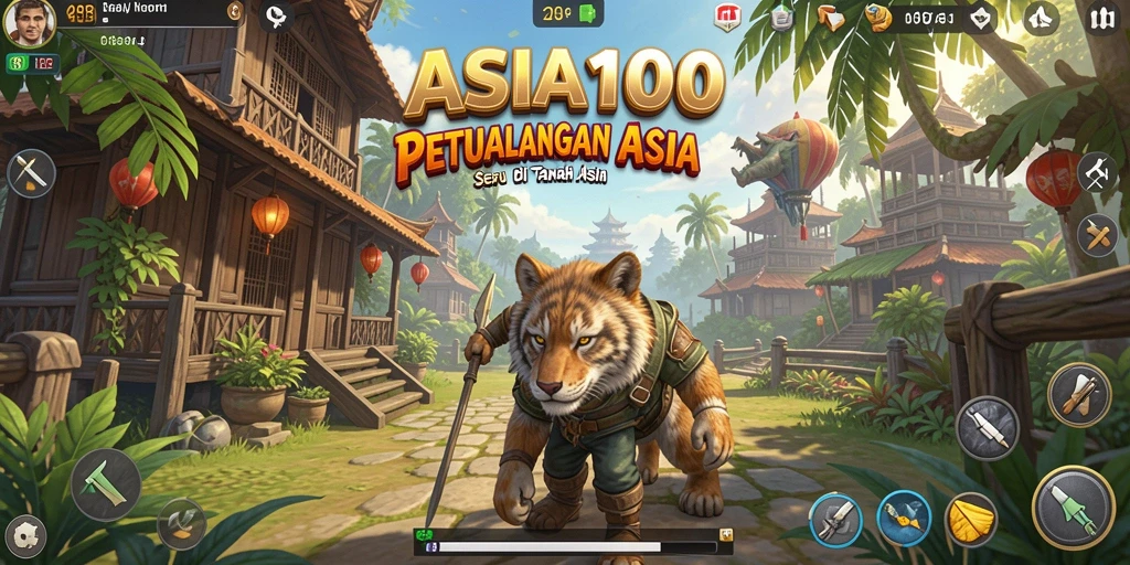 Tampilan gameplay seru di dunia petualangan ASIA100.