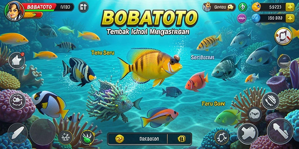 Tampilan menarik dari gameplay BOBATOTO yang penuh aksi Tembak Ikan.