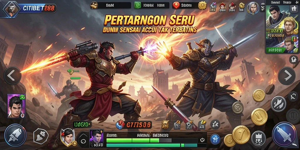 Tangkapan layar menampilkan aksi seru dalam CITIBET88.