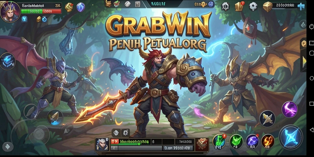 Tampilan gameplay <strong>GRABWIN</strong> yang menakjubkan dengan aksi seru.