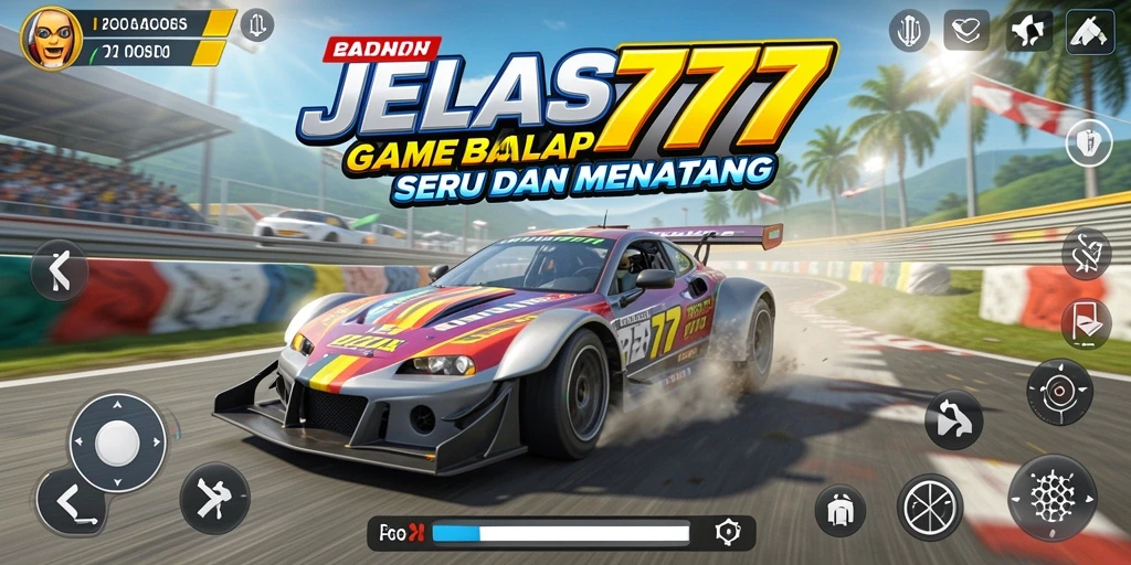Tampilan gameplay JELAS777 yang penuh aksi balap seru.