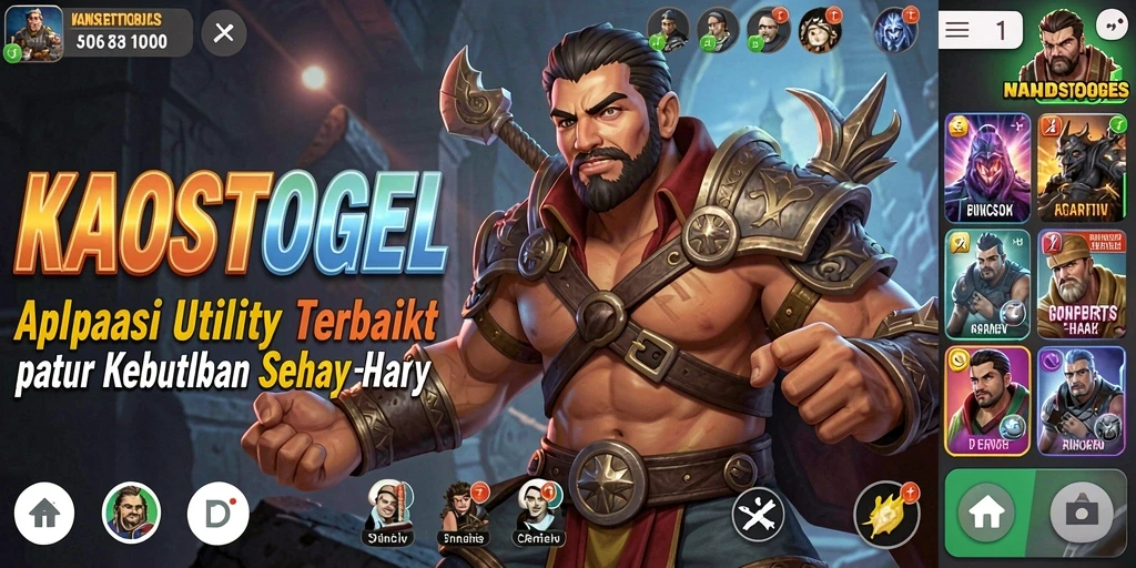 Tampilan aplikasi KAOSTOGEL yang sederhana dan mudah digunakan.