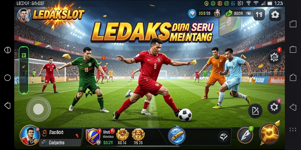 Tampilan gameplay seru dari LEDAKSLOT yang penuh aksi olahraga.