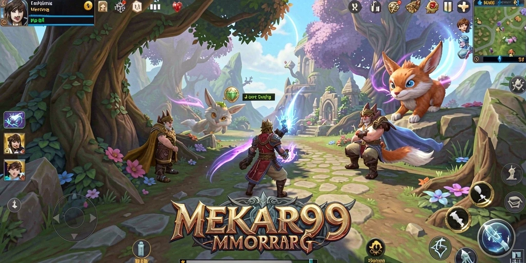 Tampilan gameplay seru dan mendebarkan di MEKAR99.
