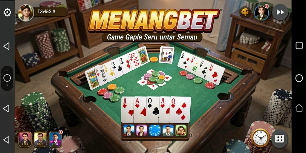 Tampilan gameplay Gaple yang seru di MENANGBET.