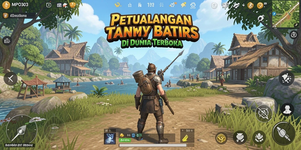 Screenshot MPO303 menampilkan eksplorasi gameplay di dunia terbuka.