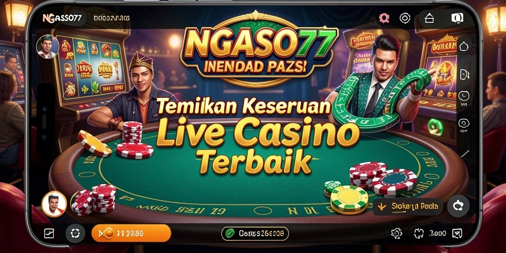 Tampilan gameplay Live Casino yang menegangkan dan interaktif.