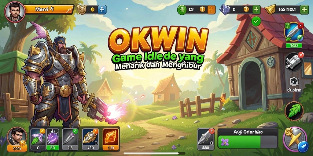 Tampilan menarik dari gameplay <strong>OKWIN</strong> yang santai dan menghibur.