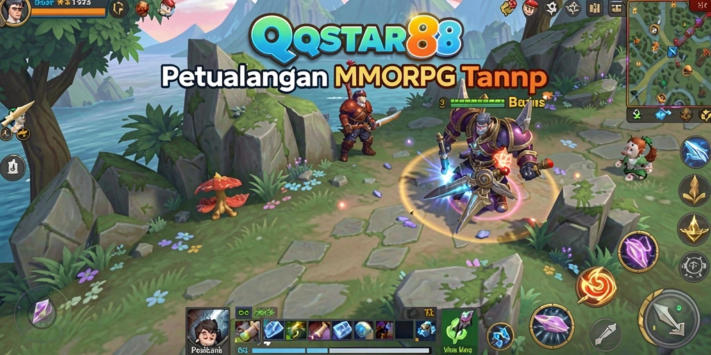 Tampilan gameplay menarik dari QQSTAR88 dengan aksi seru MMORPG.