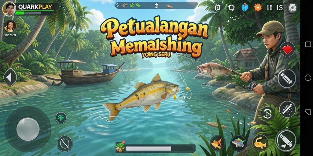 Tangkapan ikan besar dalam gameplay QUARKPLAY yang mendebarkan.