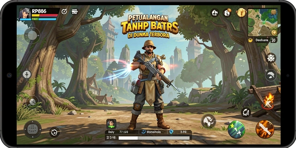 Tampilan gameplay RP886 yang menakjubkan dalam dunia terbuka.
