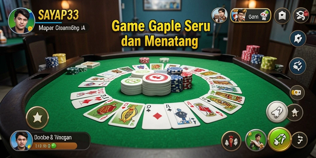 Gameplay seru Gaple di SAYAP33 dengan teman-teman.