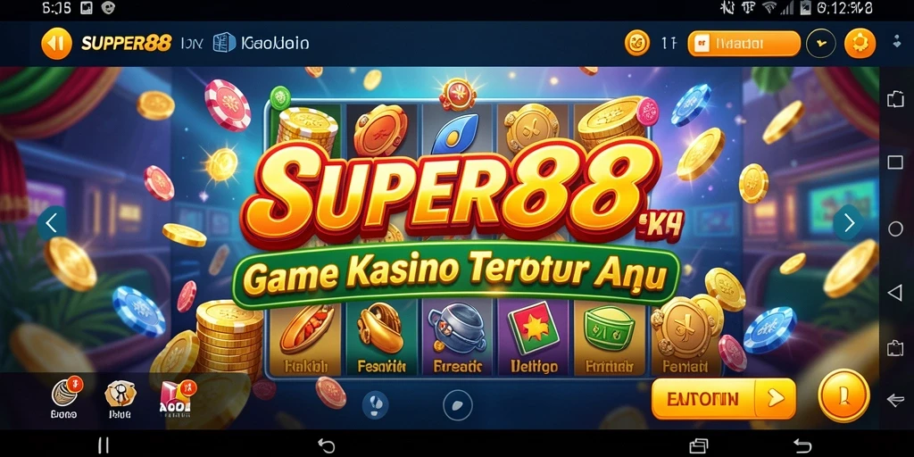 Tampilan gameplay <strong>SUPER88</strong> yang mengesankan dalam aplikasi Kasino.