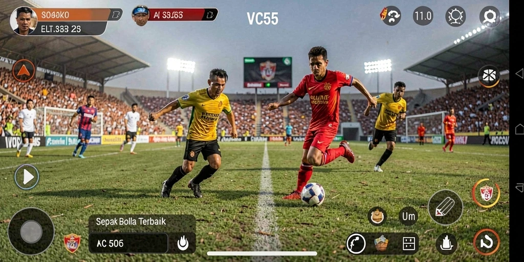 Tampilan gameplay VC55 yang mendebarkan dengan grafik realistis.