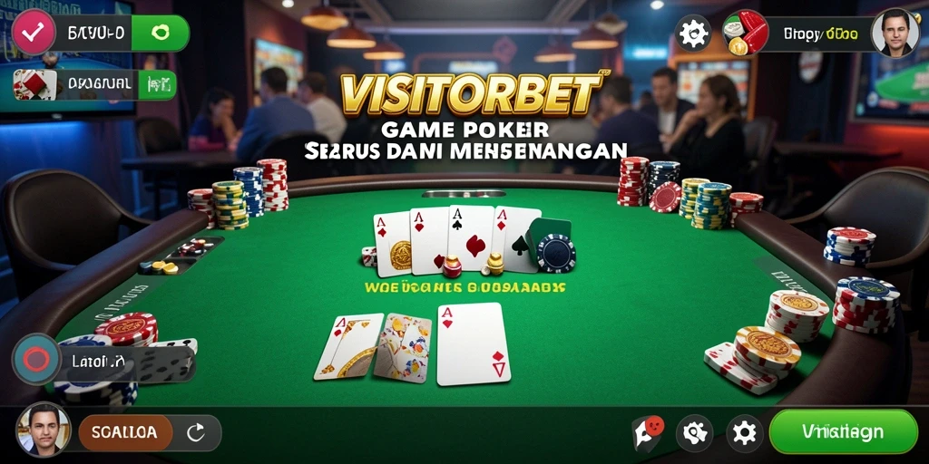 Screenshot gameplay Poker yang menegangkan di VISITORBET.