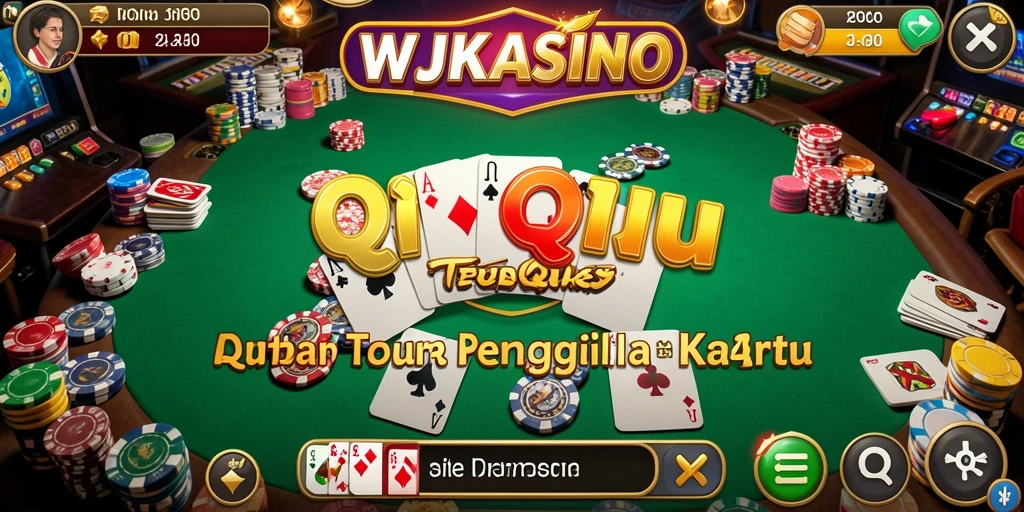 Tangkapan layar utama WJKASINO dengan gameplay QiuQiu yang menarik.