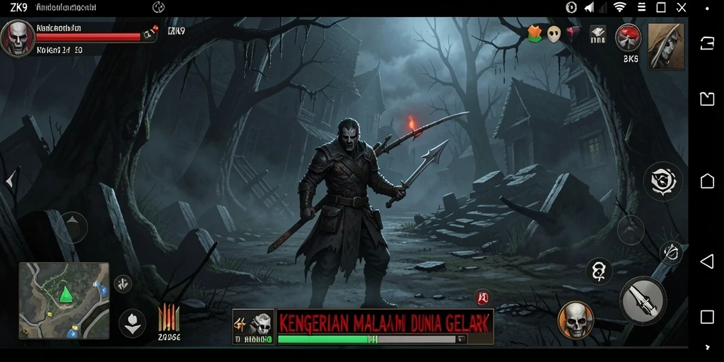Gameplay ZK9 yang menakutkan di kegelapan malam.