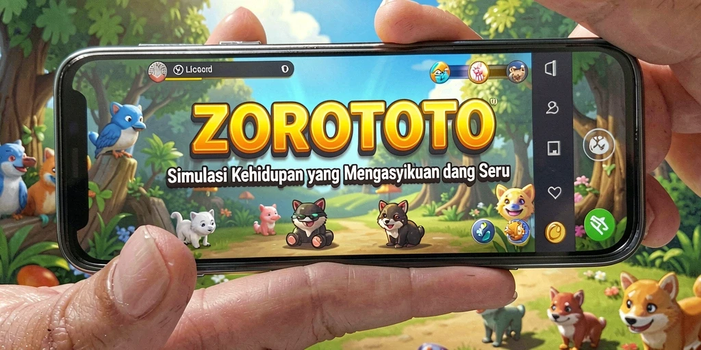 Tampilan gameplay ZOROTOTO yang menarik dan penuh warna.